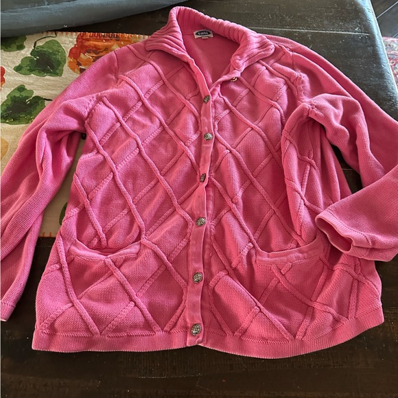 Ya I XL pink cotton cardigan - Picture 1 of 6